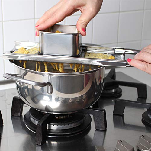 Amazy Utensilio para Pasta Alemana / Spätzle Rallador de acero inoxidable ideal para pelar, rallar y cortar pasta casera