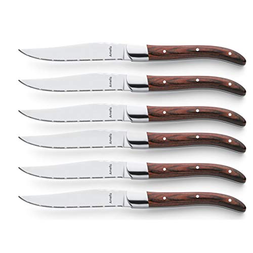 Amefa Royal Steak 252000WP00K35 - Juego de Cuchillos de Carne con Estuche (6 Piezas)