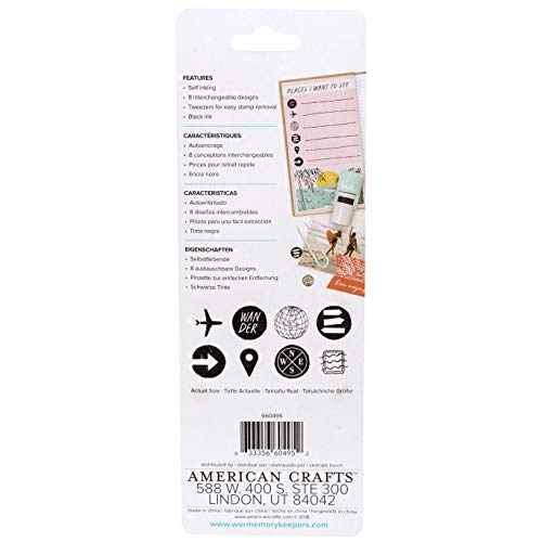 American Crafts 349460 Hello Inserts, Sellos intercambiables., 25.5 x 9 x 4 cm