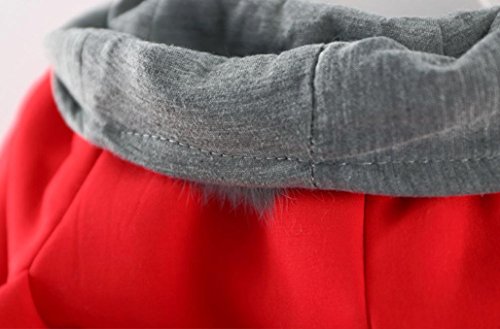 Amlaiworld Abrigos Bebé, Bebés niñas otoño Invierno Abrigo Chaqueta Gruesa Ropa Caliente 0-4 Años (Tamaño:18-30Mes, Rojo)