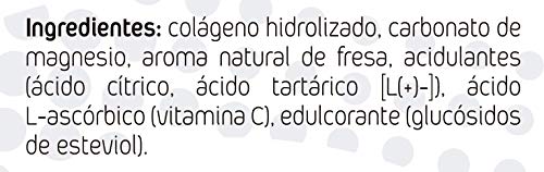 AMLsport - Colágeno con magnesio + VIT C – 20 sticks (sabor fresa). Articulaciones fuertes. Regenerador de tejidos con colágeno hidrolizado tipo 1 y 2. Envase para 20 días de tratamiento.