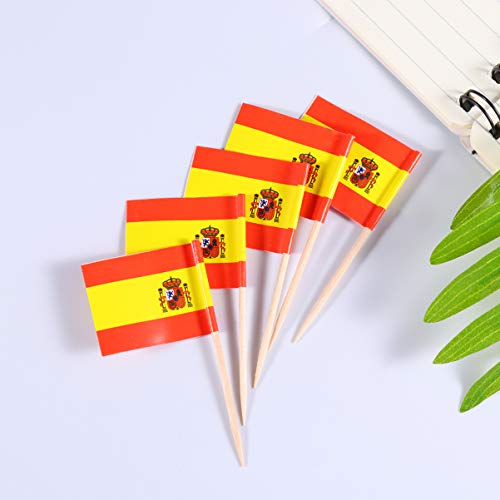 Amosfun 100 Piezas Cupcake Toppers Flag Cake Flags Picks Cake Decoration palillo de Dientes para Party Cake Food cheeseplate Aperitivos (españa)