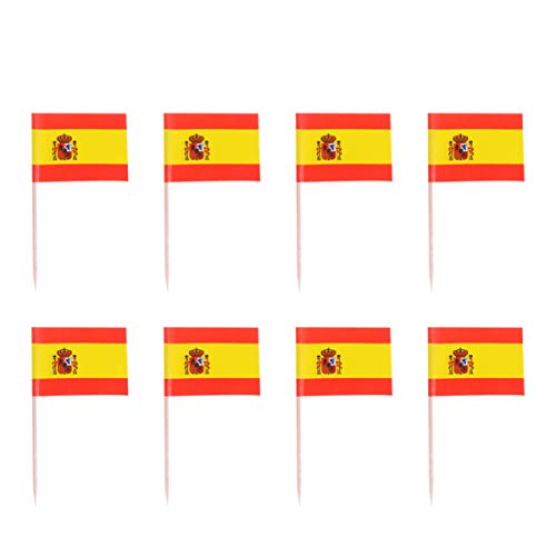 Amosfun 100 Piezas Cupcake Toppers Flag Cake Flags Picks Cake Decoration palillo de Dientes para Party Cake Food cheeseplate Aperitivos (españa)