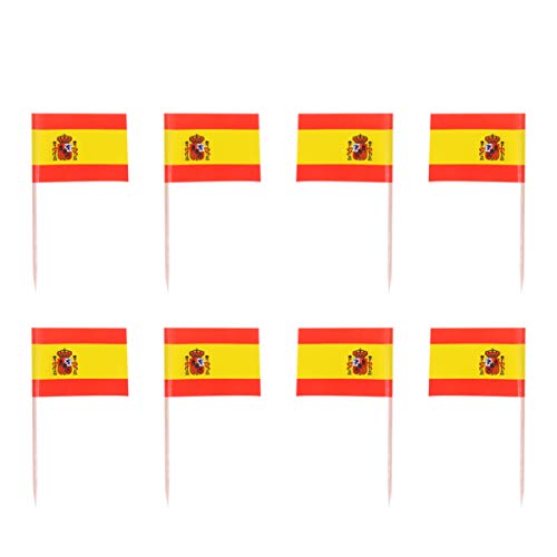 Amosfun 100 Piezas Cupcake Toppers Flag Cake Flags Picks Cake Decoration palillo de Dientes para Party Cake Food cheeseplate Aperitivos (españa)