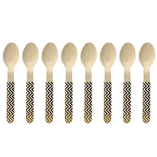 Amosfun 8 piezas cucharas de cubiertos de madera tenedor cuchillos utensilio ecológico para fiestas que sirven bodas cumpleaños de navidad