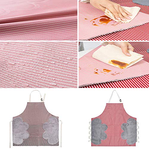 AN Delantal,Delantal Cocina,Delantal Camarero,Delantal Impermeable,Mano Borrable Impermeable A Prueba de Aceite Hornear Ropa de Cocina Delantal de Cocina Adulto Mujer Hombre Chef Delantal