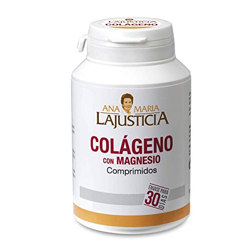 Ana Maria Lajusticia - Colágeno con magnesio – 180 comprimidos articulaciones fuertes y piel tersa. Regenerador de tejidos con colágeno hidrolizado tipos 1 y 2. Envase para 30 días de tratamiento.
