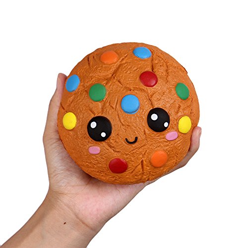 Anboor Squishies Emoji Pizza, Galletas, Pastel de Chocolate y Papas Fritas Kawaii Perfumado Suave Creciente Simulación Simulación Alimentos Squishies Alivio del estrés Juguete Infantil Colección