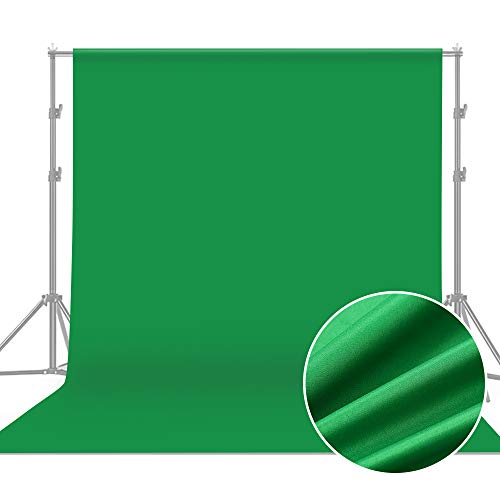 Andoer 2*3 m / 6.6 * 10 pies Telón de fondo de pantalla verde profesional Fotografía de estudio Fondo Lavable Durable Tejido de poliéster-algodón Diseño sin costuras de una pieza para retratos Disparo