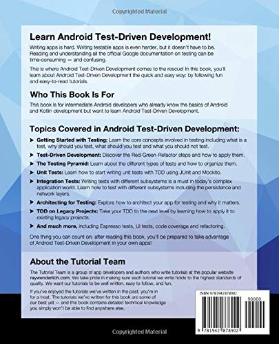 Android Test-Driven Development by Tutorials (First Edition): Learn Android TDD by Building Real-World Apps