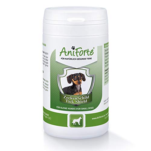 AniForte Thick Shield para Perros (hasta 10 kg) 60 cápsulas. Producto 100% Natural. Complejo de Vitamina B Que Actúa como Escudo Anti-Garrapatas y Parásitos.