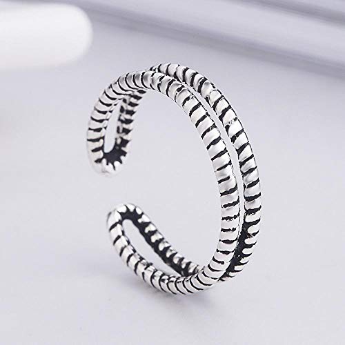 Anillo Axiba con doble espiral abierta, estilo retro, creativo, para regalar a alguien que amas