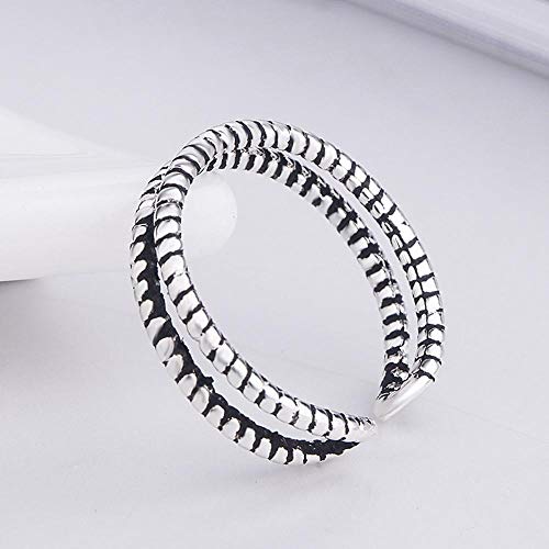 Anillo Axiba con doble espiral abierta, estilo retro, creativo, para regalar a alguien que amas