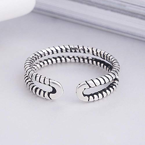 Anillo Axiba con doble espiral abierta, estilo retro, creativo, para regalar a alguien que amas