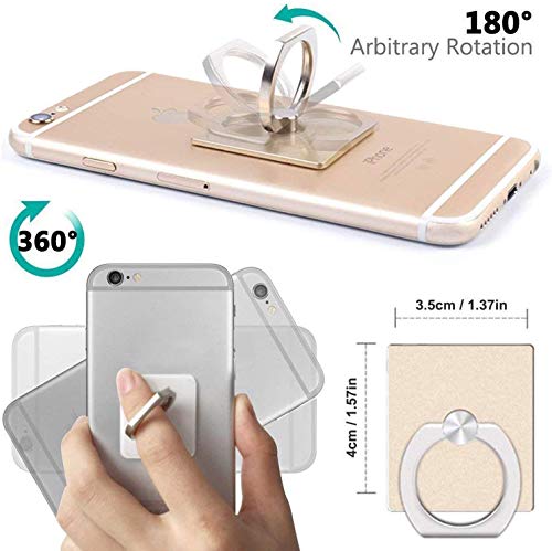 Anillo Soporte movil,4Piezas Anillo Teléfono Celular se Encuentra, Universal Smartphone Dedos Sostenedores Agarre para el iPhone X 8 7 Plus 6 6S 5 5S, Samsung Galaxy S8 S7 Edge，Anillo movil