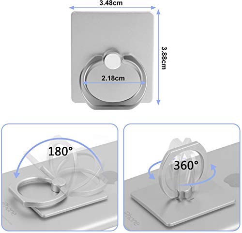 Anillo Soporte movil,Anillo movil,Anillo,4 Piezas Anillo Teléfono Celular se Encuentra, Universal Smartphone Dedos Sostenedores Agarre para el iPhone X 8 7 Plus 6 6S 5 5S, Samsung Galaxy S8 S7