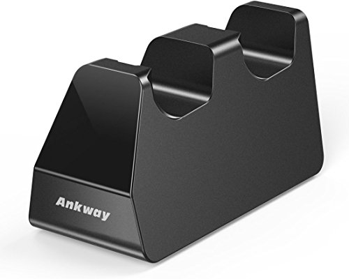 Ankway Cargador para control de PS4, Estación de carga rápida dual para PS4 con indicador LED, Accesorios para control de Playstation 4/PS4 Pro/PS4 Slim