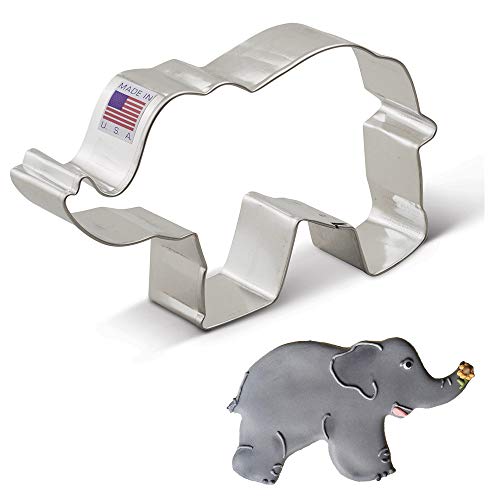 Ann Clark Cookie Cutters Cortador de galletas elefante - 12,7 cm - Acero fabricado en EE. UU.