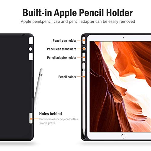 Antbox Funda para iPad Air 10,5 (3ª Generación 2019, Air3) / iPad Pro 10.5 2017 con Soporte para lápiz de Apple Incorporado Reposo automático/función de Despertador PU Funda de Cuero Inteligente