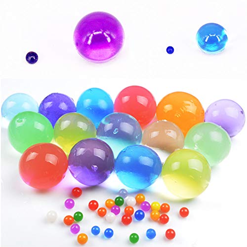 Anyasen 2650 Piezas Bolas de Gel de Agua Perlas de Gel Perlas de Gel de Aqua Perlas de Agua de Jalea Bolas de Agua Perlas de Cristal de Perlas de Agua decoración para Plantas(10 Colores 2 tamaños)