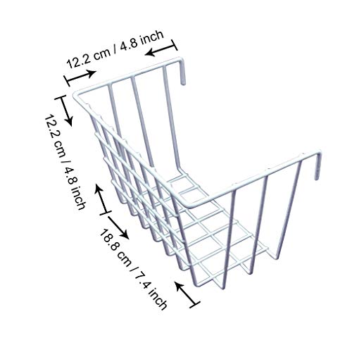 ANZOME Malla de la Cesta Gancho de Alambre Accesorios del Panel de Rejilla Pared multifunción de Metal montados Canasta b