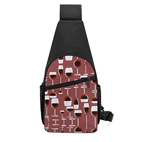 AOOEDM, bolsos tipo bandolera para mujer, mochila cruzada, copas de vino, mochilas de hombro, riñoneras resistentes a las rasgaduras, riñoneras resistentes a las arrugas, riñoneras para el pecho