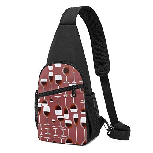 AOOEDM, bolsos tipo bandolera para mujer, mochila cruzada, copas de vino, mochilas de hombro, riñoneras resistentes a las rasgaduras, riñoneras resistentes a las arrugas, riñoneras para el pecho