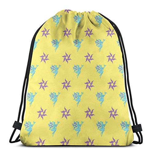 AOOEDM Mochila con cordón Hada y mariposas Mochila de lona a granel para hombres Mujeres Bolsa de deporte de gimnasia