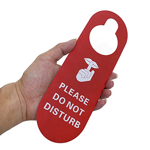 Apira (precio/paquete) doble cara Please Do Not Disturb Please Make Up Room Door Cartel de plástico para perilla de puerta, rojo y verde, talla única