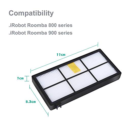 AplusTech Kit Recambios Cepillos Filtros y Accesorios Compatible con iRobot Roomba Serie 800 805 850 860 865 866 870 871 880 886 890 891 895 896 900 960 965 966 980 - Pack de 20 PCS.