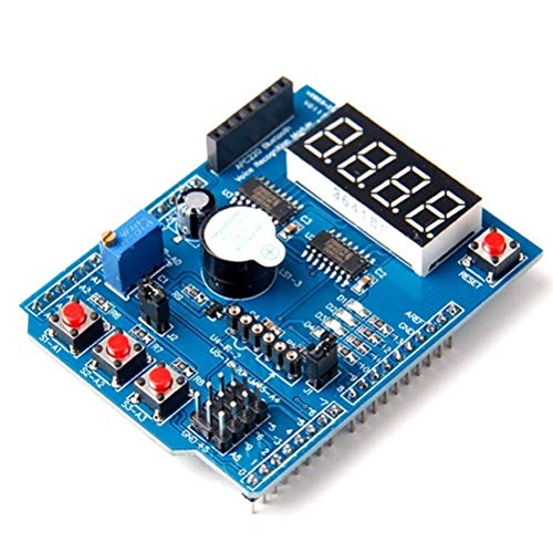 ARCELI Multi-Function Shield ProtoShield Módulo de protección Sensor de Tarjeta de expansión multifunción con Cuatro Pantallas Digitales para Arduino