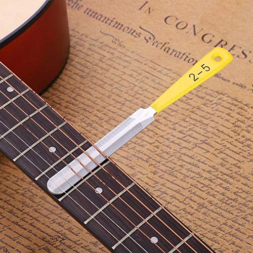 Archivos de Puente de Tuerca de Guitarra,3Pcs Guitarra Fret File Bridge Nut File Herramienta de extracción de Clavos Luthiers Herramienta de Reparación de Guitarra para bajo Mandoline Banjo Ukulele