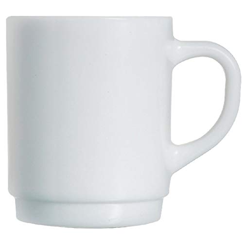 Arcoroc - Taza de desayuno (250 ml, apilable, 6 tazas)