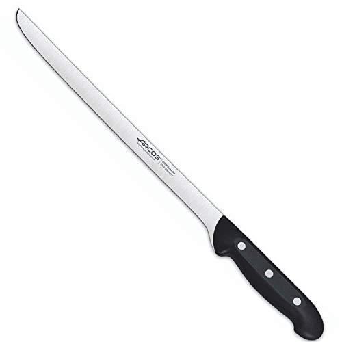 Arcos Maitre - Cuchillo Jamonero Flexible - Acero Inoxidable NITRUM 170 mm - Mango Polipropileno negro