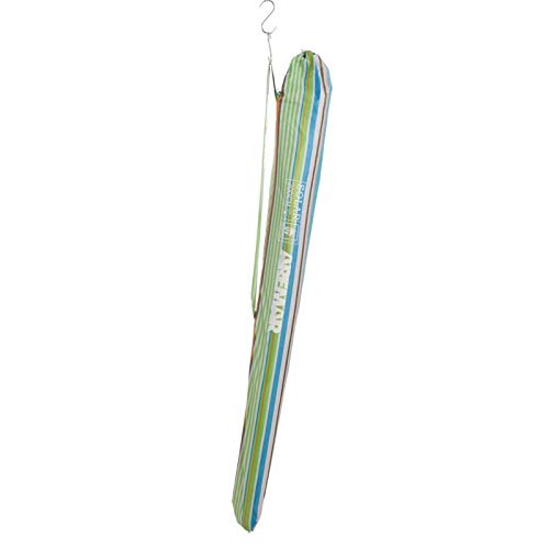 AREMAR Sombrilla Playa Orientable Ø 180 cm. con Pincho Sombrilla Doble Asa 31 cm. y Percha Incluida (Verde)