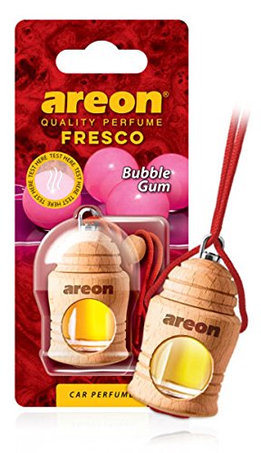 AREON Fresco Ambientador Coche Bubble Gum Chicle Olor Colgante Rojo (Pack de 3)