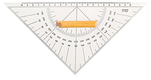 Aristo AR1556/2 - Transportador de ángulos triangular (con asa)