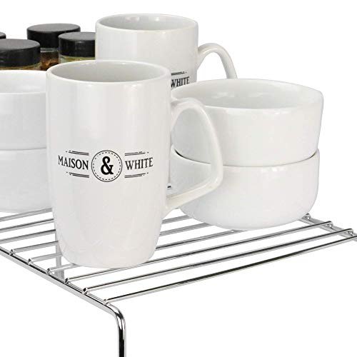 Armario Estante Estante de alambre | Estante de cocina | Estantería | Debajo del fregadero | Estante de platos y tazas | Tidy Organizer Stand | M&W