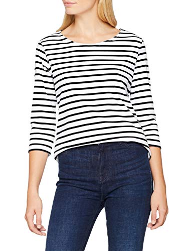 Armor Lux Marinière Guerande Héritage Femme Camiseta, Multicolore (Bi9 Blanc/Rich Navy Bi9 Blanc/Rich Navy), 38(Tallas De Fabricante: 1) para Mujer