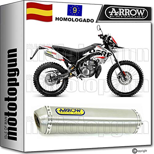 ARROW TUBO DE ESCAPE HOMOLOGADO MINI-THUNDER EN TITANIO COMPATIBLE CON DERBI SENDA 50 SM XTREME 2009 09 2010 10 2011 11 2012 12 2013 13 2014 14 2015 15 52604SU