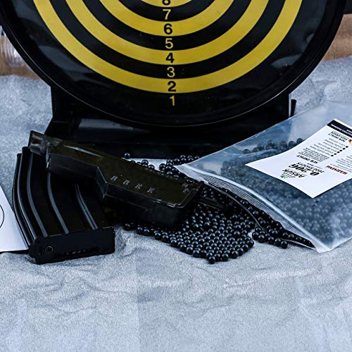 ARSUK Balines de Airsoft, Munición Bolas de paintball 6mm, 0.20g de Alto Grado Precision de plástico Cantidades; 2000, 4000, 5000, 10,000 Balines(0.20g Bolsa de-2000 Negro)