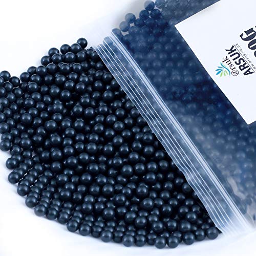 ARSUK Balines de Airsoft, Munición Bolas de paintball 6mm, 0.20g de Alto Grado Precision de plástico Cantidades; 2000, 4000, 5000, 10,000 Balines(0.20g Bolsa de-2000 Negro)