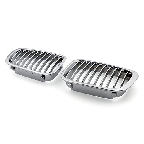 Artudatech Rejillas Frontales Coche, 1 par Rejillas de Coche Parrilla de Delantera Malla Rejilla de Repuesto Grille Grill para B-M-W E46 Serie 3 1998-2001 4 Puertas