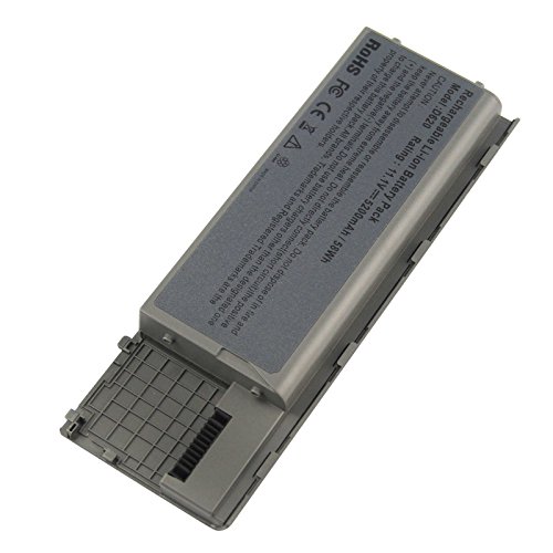 ARyee 5200mAh 11.1V D620 batería del Ordenador portátil de la batería para DELL Latitude D620 D630 ATG D630c NT379 JD634 TD175 312-0383, Gris metálico