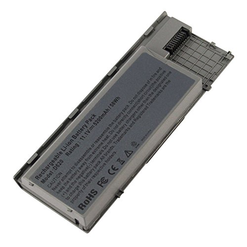 ARyee 5200mAh 11.1V D620 batería del Ordenador portátil de la batería para DELL Latitude D620 D630 ATG D630c NT379 JD634 TD175 312-0383, Gris metálico