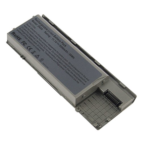 ARyee 5200mAh 11.1V D620 batería del Ordenador portátil de la batería para DELL Latitude D620 D630 ATG D630c NT379 JD634 TD175 312-0383, Gris metálico