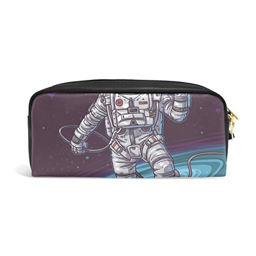 Astronaut - Estuche para lápices de gran capacidad con cremallera y bolsa de maquillaje