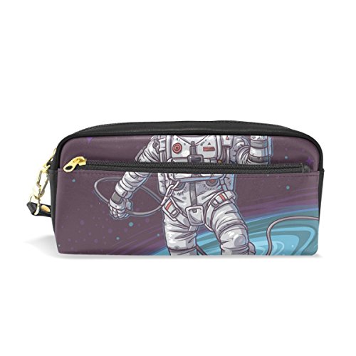 Astronaut - Estuche para lápices de gran capacidad con cremallera y bolsa de maquillaje