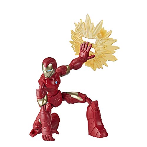 Avengers- Bend And Flex Figura Iron Man 15 cm (Hasbro E78705X0) , color/modelo surtido