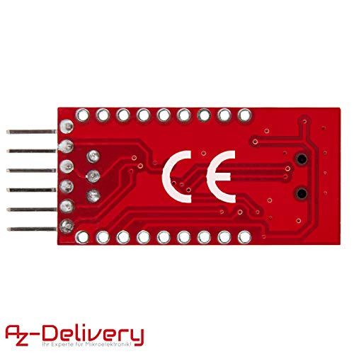 AZDelivery FT232RL Adaptador,USB a TTL Serial Adaptador Convertidor, Módulo convertidor 3.3 V y 5V compatible con Arduino con E-Book incluido!